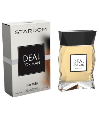 MIRADA Stardom Deal Men's Eau de Parfum (EDP) 3.4 FL. Oz (100ml) Men s Perfume with Notes of Almond Spices Lavender Bergamot Rosemary Thyme Cherry Vanilla Incense Bulgarian Rose Leather