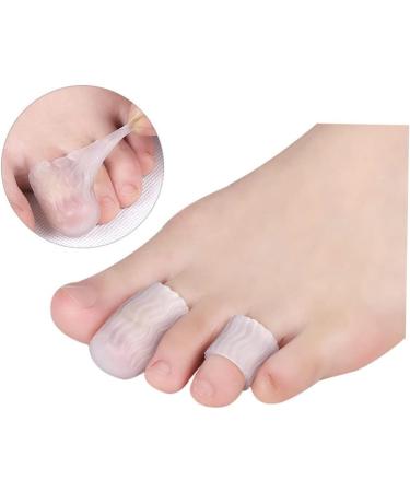 SILICONE Toe Sleeve Protectors - 4 Pairs | Adjustable Gel Open Toe Tubes for Toe Protection - Buy Online on GoSupps.com