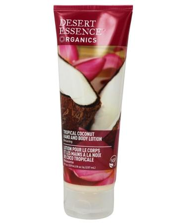 Desert Essence Hand And Body Lotion - Tropical Coconut - 8.9 Ounce - Relaxing - Shea Butter - Jojoba Oil - Nourished & Moisurized - Coconut Infused - Vitamin E - Aloe Vera - Buy Online on GoSupps.com