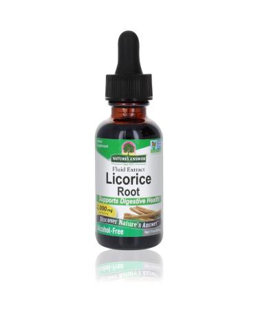 Nature's Answer Licorice Root | Herbal Supplement | Supports Digestive Health | Non-GMO & Kosher | Alcohol-Free, Gluten-Free & Vegan 1oz 1 Fl Oz (Pack of 1)