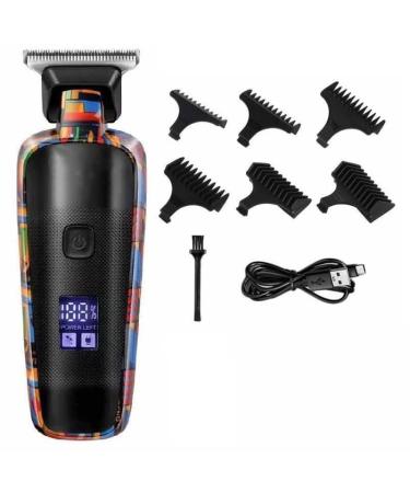 Hair Clippers Beard Trimmer for Men Multifunction Men's Professional Electric Actuator Printed Graffiti Shaving Face USB Charging Trimmer