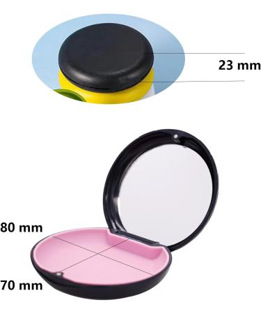 Buy Dnom Can with Mirror & Magnetic Closure - Portable Black Braces Box for Safe Storage of Braces & Mouth Protection - Buy Online on GoSupps.com