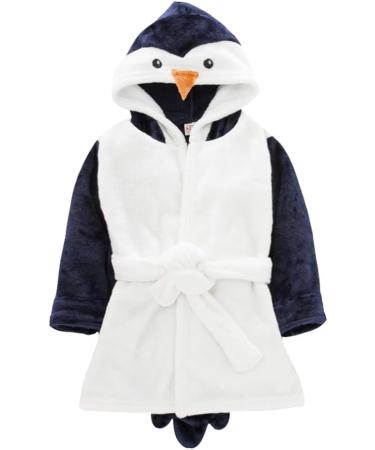 CuteOn Unisex Baby Kids Cartoon Animal Flannel Hooded Bathrobe Pajamas Nightwear - Adorable 120 Penguin Design for Infants & Toddlers | International Shipping Available - Buy Online on GoSupps.com