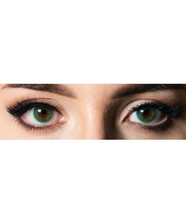 Shop Charmiga Verde Green Colored Contact Lenses - Annual Soft Hydrogel 0.0 Diopters Includes 2 Lenses & Cases - Natural Colors for Every Look - Buy Online on GoSupps.com