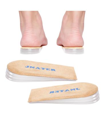 Adjustable (4 Layers) Heel Lift 4/5 Inch Orthopedic Height Increase Insoles for Leg Length Discrepancies Heel Pain Heel Spurs Achilles tendonitis Heel Lift Inserts for Women & Men (1Pair L Size)