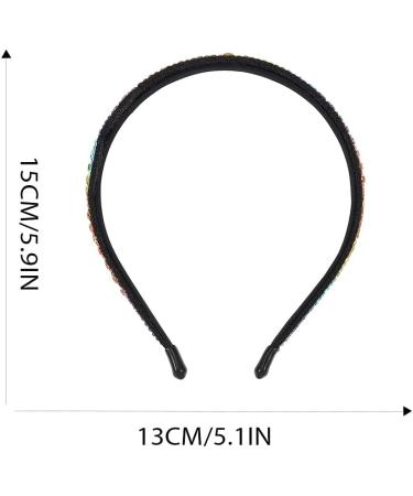Zoestar Crystal Headband Love Heart Hair Hoop Glitter Elastic Hair Bands Party Custom Hair Accessories for Women and Girls (Colorful) - Buy Online on GoSupps.com