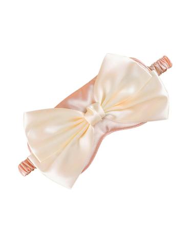 Zetiling Soft Blackout Eye Cover with Bowknot Design Skin Friendly and Fashionable Blocks Light for Better Sleep Quality Lightweight and Portable for Women () Pink