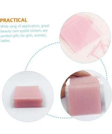 Healeved 24 Sheets Double Eyelid Beauty Stickers Adhesive Eyelid Sticker Double Eye Shaping Stickers Double Eyelid Stickers Stickers Pink Fiber Material Woman Eyes Decorate - Buy Online on GoSupps.com