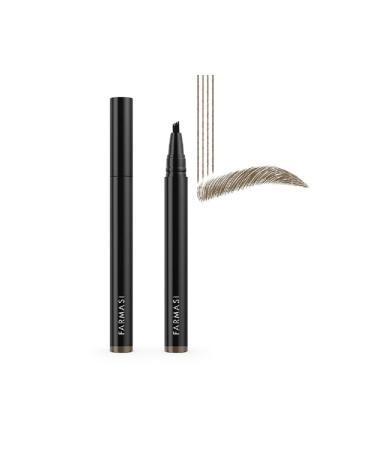 FARMASI BROWN Eyebrow Microblading Pencil: Waterproof Smudge-Proof Long-Lasting Microblading Effect for Natural-Looking Perfectly-Defined Brows Effortlessly and Stays on All Day