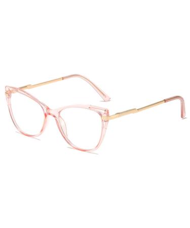 FLYRANGOOV CAT EYE Blue lights Blocking glasses for men/women computer blue light glasses anti-overexertion of the eyes UV glare (pink)