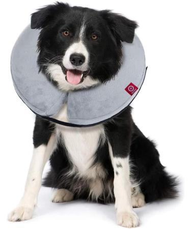 Ducomi Inflatable Dog & Cat Hinges - Comfort & Protection for Pets | Gray (L) - Prevents Scratches & Bites - Buy Online on GoSupps.com