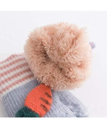 Kids Toddlers Knitted Gloves Mittens with String | Fleece Lined Winter Warm Mittens | Cartoon Cosy Full Finger Gloves | Xmas Gift for Ages 0-3 | Gray - Buy Online on GoSupps.com