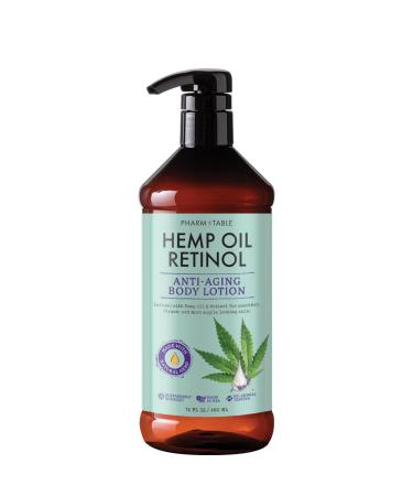 Hemp Oil Retinol Anti Aging Body Lotion 480ml 16.2 Fl Oz (Pack of 1)