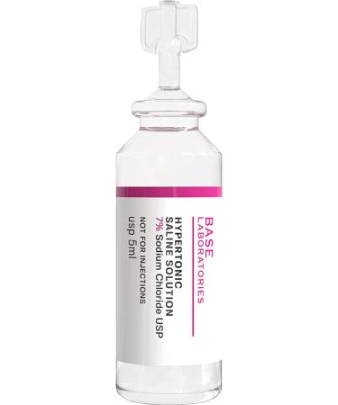 Base Labs 7% Hypertonic Saline Solution for Nebulizer Machine - 75 Vials (5ml) - Respiratory Treatment for Clearing Lungs - Inhalation Saline Solution - Buy Online on GoSupps.com