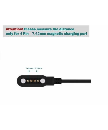 LYXLOVERI Universal 4 pin 7.62mm Pin Pitch USB Smart Glasses Smart Watch Magnetic Charging Cable Smartwatch Accessories 2 FT/60 cm - Buy Online on GoSupps.com