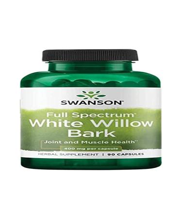 Swanson White Willow Bark 400 Milligrams 90 Capsules 1