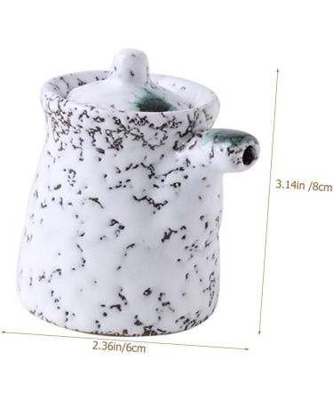 Milisten Seasoning Pot Earthenware Pot Ceramic Soy Sauce Pourer Seasoning Bottle Container with Lid Liquid Dispenser Syrup Container Lidded Sauce Bottle Ceramics Vintage Condiment Jar - Buy Online on GoSupps.com