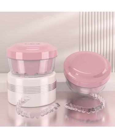 Lomso Cleaning Box for Braces & Dentures - Portable Pink Includes Sieve for Easy Storage & Immersion - Buy Online on GoSupps.com