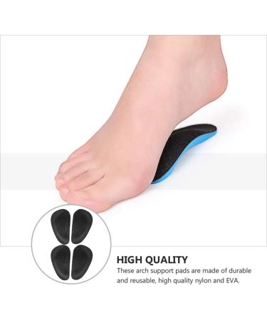 Exceart Foot Vault Support Pads - 2 Pairs Shoe Inserts for Flat Feet & Plantar Fasciitis Relief - Black - Buy Online on GoSupps.com