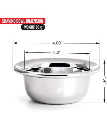 Jag Shaving Soap Bowl - Premium Stainless Steel Shaving Bowl for Men | International Shipping - Buy Online on GoSupps.com