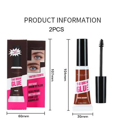 BINGBRUSH Tinted Brow Mascara - 2 Pcs Waterproof Transfer-proof Cruelty Free Eyebrow Filler - Light Medium Brown (04 DARK BROWN) for Thickening & Gray Hair Coverage - International Shipping Available - Buy Online on GoSupps.com
