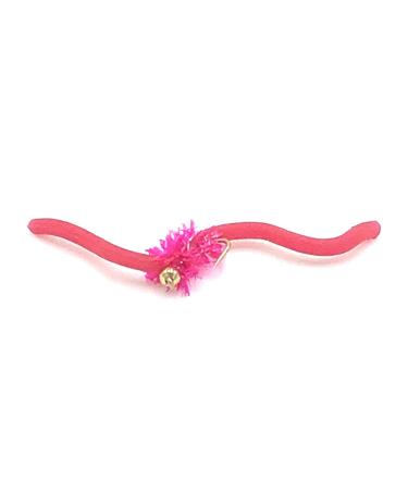 Feeder Creek Squirmy Wormy, 12 Barbless Fly Fishing Lures with Bead Head, Size 12, Ideal for Trout, Bass, Steelhead, Salmon and Other Freshwater Fish Pink