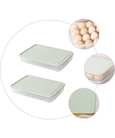 2pcs Box Egg Storage Box Eggs Food Containers Kitchen Egg Tray Refrigerator Kitchen re-usable - Buy Online on GoSupps.com