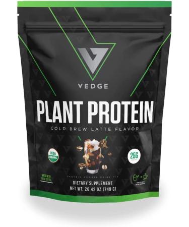 Vedge Organic Plant Protein Cold Brew Latte (20 Servings) | Vegan & Gluten-Free Powder USDA Certified | Non-Dairy Nutrition Plant Protein - Buy Online on GoSupps.com