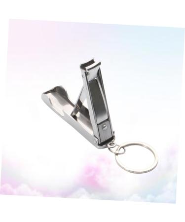 POPETPOP Stainless Steel Bottle Opener Folding Nail Clipper Key Chain Stainless Steel Stainless Steel Keychain - Buy Online on GoSupps.com