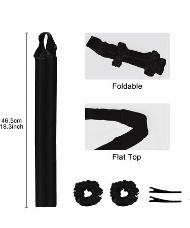 AOT Heatless Curlers Headband - Flower Patten Elastic Hair Band for DIY Soft Wave Curls - No Heat Rollers Rod for Long & Medium Hair (Black) - Buy Online on GoSupps.com