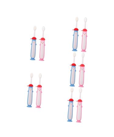 Healvian 10 STK toothbrush bite toys for babies training brush mouth cleaning brush massage children's needs caricature products for children travel pp