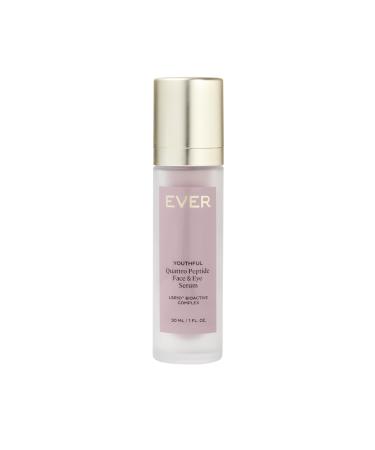 EVER Youthful Quattro Peptide Face & Eye Serum with LSR10 1 FL OZ Firming Smoothing Treatment For Lines Around Eyes Mouth and Face