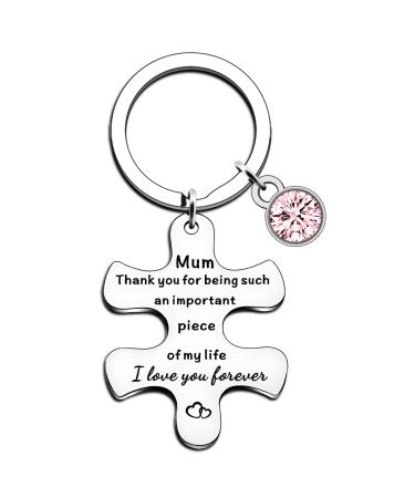 JETTOP Mum Gifts Mum Birthday Gifts Mum Keyring Gifts for Mum Mummy Christmas Mothers Day Present Piece of My Life