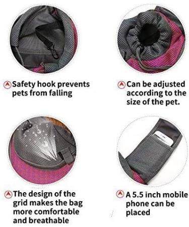 Bigwing Style Transport Bag for Dogs & Cats - Stylish Shoulder Bag for Small Pets - Durable Linen with Pockets - Ideal for Travel - Rose - Buy Online on GoSupps.com
