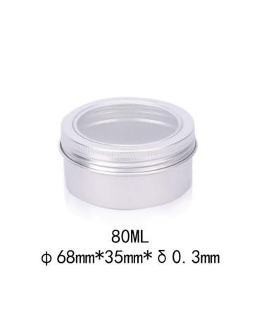 Uonlytech 10pcs 80ml Empty Aluminium Cream Jars - Sealed Cosmetic Boxes for Home & Travel - Buy Online on GoSupps.com
