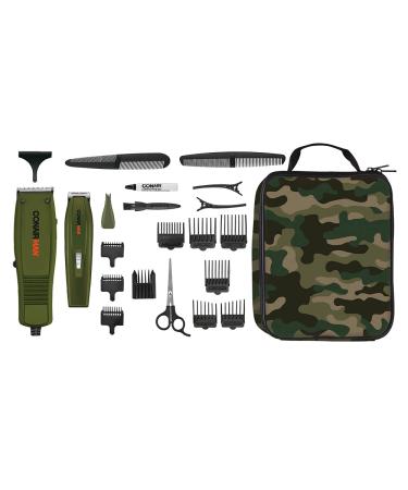 Conair Man HCT94C 3-in-1 Combo 22-Pc Home Haircutting Kit W/Camo Pouch 1 Count