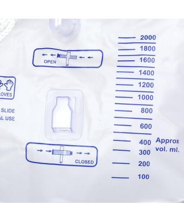 Urine Drainage Bags 2000ml Capacity Leg Bag Urine Collection Bag with Tubing Anti-Reflux Valve (10Pcs) - Buy Online on GoSupps.com
