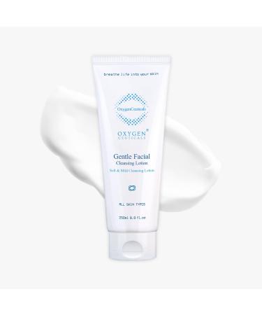 OxygenCeuticals Gentle Facial Cleansing Lotion Hydrating Cleanser for Sensitive & Dry Skin Removes Makeup Residue & Impurities Without Greasy Feel Enriched with Botanic Oils 8.8 fl.oz (250ml) 8.8 Fl Oz (Pack of 1)