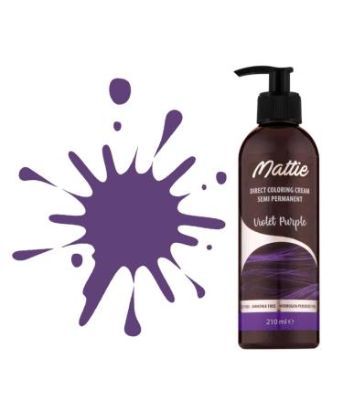 Mattie 08 Violet Purple - Vegan Semi-Permanent Hair Dye (210ml) - Direct Color Cream for Vibrant Hair - Buy Online on GoSupps.com