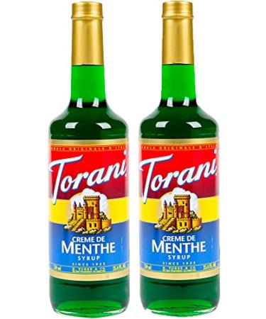 Torani Cr me de Menthe Flavour Syrup 750ml bottle 2 Pack green