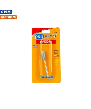 Medicool Diamond Barrel Nail Tool Bit | E12M Medium - Manicure & Pedicure Filing and Shaping - Buy Online on GoSupps.com