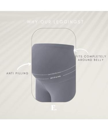 High Waisted Thick Maternity Leggings | Over The Bump | Buttery Soft Comfort | Pregnancy Support | Non See-Through | Grey XL - Buy Online on GoSupps.com