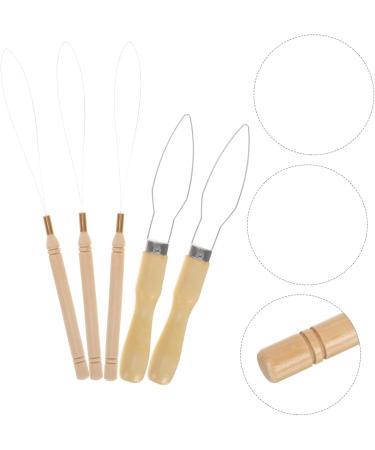 Button Hook Helper 5pcs Beads Pulling Bracelets Beads DIY Bead Tools Wood Bead Chain Beadwork - Buy Online on GoSupps.com