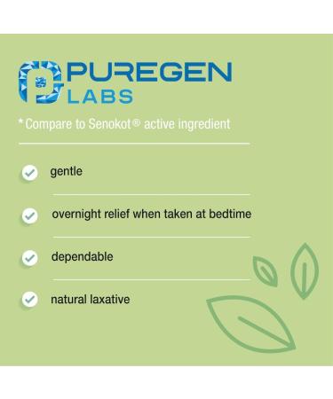 Puregen Labs Senna 8.6 mg Tablets 2 Pack (Total 2000 Count) Natural Sennosides Vegetable Laxative for Constipation Bloating Gas Irregularity Relief - Buy Online on GoSupps.com