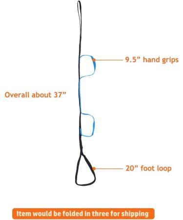 NEPPT Leg Lifter & Hand Grip Strap - Mobility Aid for Elderly, Handicapped, Pediatrics - Ideal for Wheelchair, Bed, Car - Black - Buy Online on GoSupps.com