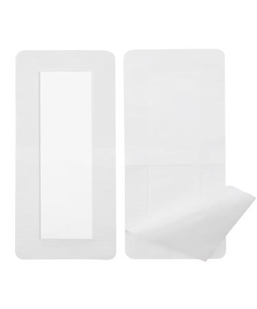 Breathable Adhesive Island Bandages Wound Dressing for Knee Replacement 4" x 8" Bordered Gauze Pad Patches Stitches Cuts Post Surgery No Glue On Center Pack of 10 Breathable 4"x8" Pack of 10