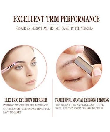Buy Eyebrow Hair Remover with LED Light - Rechargeable Electric Precision Trimmer for Women - Painless Portable Razor in Rose Gold - Flawless Hair Removal for Lips Nose & Chin - Buy Online on GoSupps.com