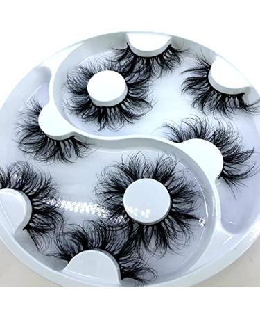Buy HBZGTLAD 25mm 3D Faux Mink Hair False Eyelashes - 5 Pairs | Handmade Long Eye Lashes for Stunning Eye Makeup - International Shipping Available - Buy Online on GoSupps.com