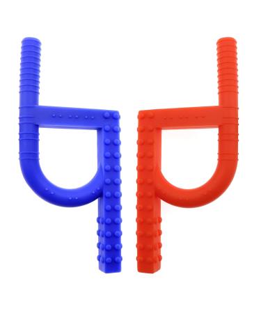 Silicone Teething Ring for Babies - Relief for Growing Teeth - 2 Pack - Sensory and Cooling Toy