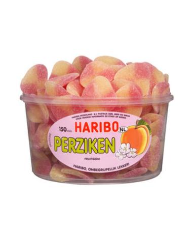 Haribo Peach Gummy Sweets Contains 150 Pieces